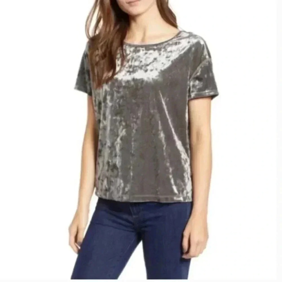 Rebecca Minkoff Alana Velvet High/Low Top - Picture 1 of 7